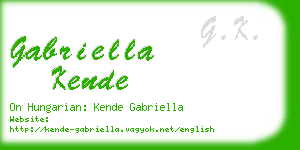 gabriella kende business card